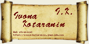 Ivona Kotaranin vizit kartica